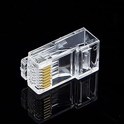 CableCreation Cat6 RJ45 Ends, 50-Pack Cat6