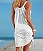 Sierry Womens Beach Cover up Casual Beachwear Summer Sleeveless Short Mini Dress