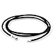 Bling Jewelry Black Silk Cord Silver Plated Lobster Claw Clasp Necklace 30 Inches
