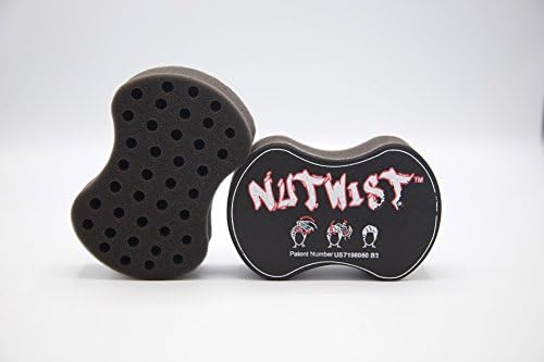 Curl Sponge - NuTwist Black Twist Sponge Brush for Curls, Coils and Twists - Natural Hair Dread Sponge for Men and Women - Small Holes