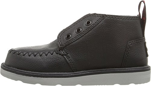 TOMS Kids Baby Boy's Chukka Boot (Infant/Toddler/Little Kid) Black Synthetic Leather Boot 3 Infant M