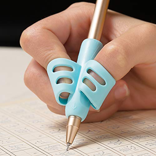 Echaprey Silicone Pencil Grips New Design Ergonomic Training Children Pencil Holder Pencil Writing Aid Grip Posture Correction Tool (6Pcs)