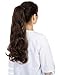 Lelinta 18″ Wavy Curly Wrap Around Ponytail Extension for Woman Synthetic Hair Extension (22 Inch-Curly, New Material-Medium Brown-Curly)thumb 2