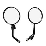 uxcell Pair Black Adjustable 10mm Thread Diameter Motorcycle Rear View Mirror