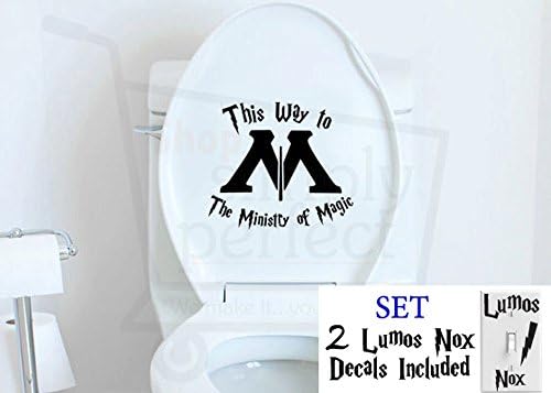 Harry Potter This Way to the Ministry of Magic with arrow Bathroom Toilet Decal