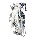 Northlight Ice Palace Standing Santa Claus in Blue/Silver Holding A Staff and Bag Christmas Figure, 16