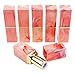 JETEHO 6Pcs Marble Empty Lipstick Tubes DIY Lipsticks Lip Balm Square Lip Gloss Lip Stick Beauty Lipstick Empty Containers with Lid Cap - Red