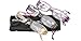 SOOLALA 3-Pairs Womens Designer Fashion Rhinestone Lightweight Reading Glasses, +1.25D