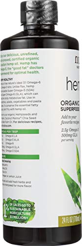NUTIVA ORGANIC HEMP SEED OIL, 24 FZ