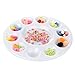 CENTSTAR 30 Pcs Round Paint Tray Palettes Plastic for Acrylic Oil Watercolor Craft DIY Art Painting Palettes, White (30 PCS)