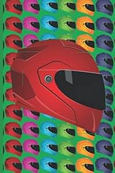 Motorcycle Maintenance Log Book: Colorful Helmet