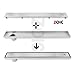 ZOIC Linear Stealth Tile Insert Floor Grate Bathroom Shower Waste Drain 304 Stainless Steel Side Outlet 27.55 Inches (700mm)