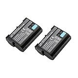 EN-EL15 Battery for Nikon D600, D610, D750, D800, D800e, D810, D810a, D7000, D7100, D7200, 1 v1 Cameras | Rechargeable Li-Ion Battery ( 2-Pack )