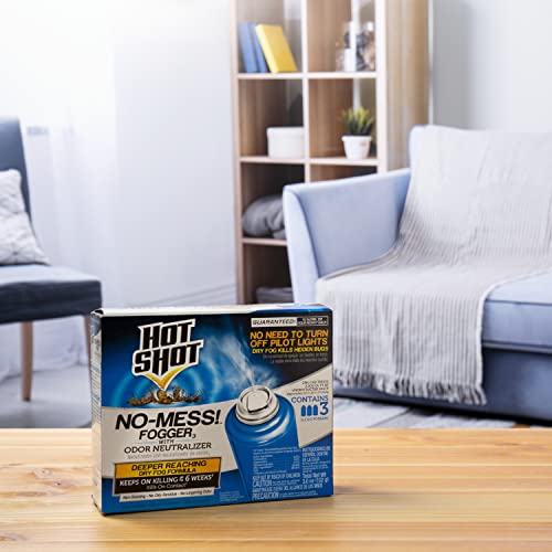 Hot Shot No Mess Fogger With Odor Neutralizer, Kills Roaches, Ants