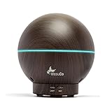 Essential Oil Diffuser 400ml - Ultrasonic Cool Mist Aroma Humidifier No Filter Aromatherapy Oils Diffuser for Home Office & Bedroom Yoga Spa + Waterless Auto-off