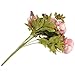 KINGSO Artificial Peony Silk Flowers Bouquet Home Wedding Decoration