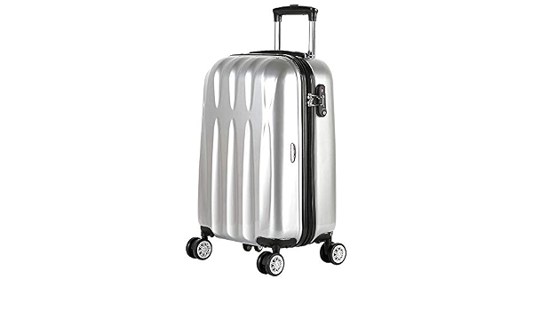 Amazon.com: MQQ Maleta pequeña vertical para niños y adultos, viaje  escolar, 20 pulgadas, doble cremallera, con ruedas, color plateado : Ropa,  Zapatos y Joyería