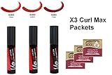 L.A. Girl Matte Pigment Gloss Set of 3 with Glamorous Hair Pin (Obsess, Instinct, Frisky)