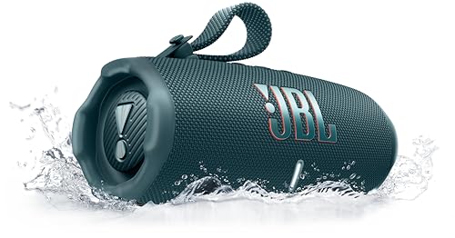 JBL Charge 6, tragbarer Bluetooth-Lautsprecher, 28 Stunden Akkulaufzeit, IP68 wasserdicht, Staub- und stoßfest, JBL Pro Sound mit AI Sound Boost, Auracast Multi-Speaker, Blau