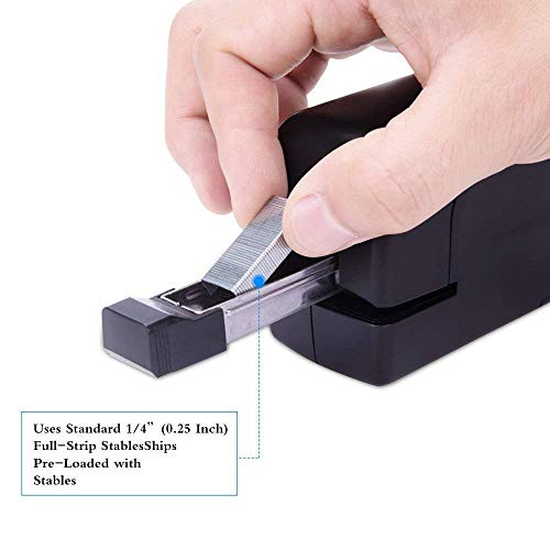 Electric Stapler,CNASA Portable Full Strip Staple Capacity 24 Sheets Jam-Free for Office,Professional,Classroom School and Home Use,Black Battery Operated or AC Adapter（Included） - Thumbnail 2