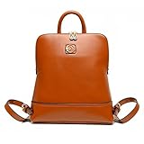 LOFBAG?Vintage Retro British Wind Shoulders Bag Fashion Girl's Student Backpack School Bag ( Brown )
