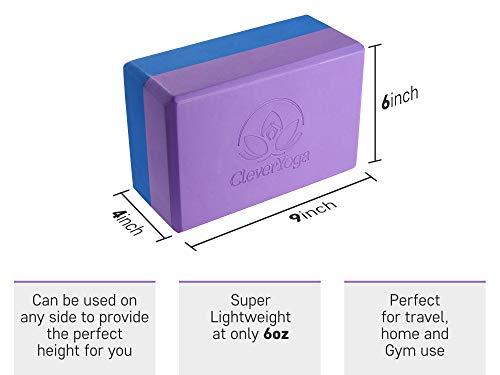 image for Clever Yoga Yoga Blocks and Strap Set – 2 Yoga Blocks 9