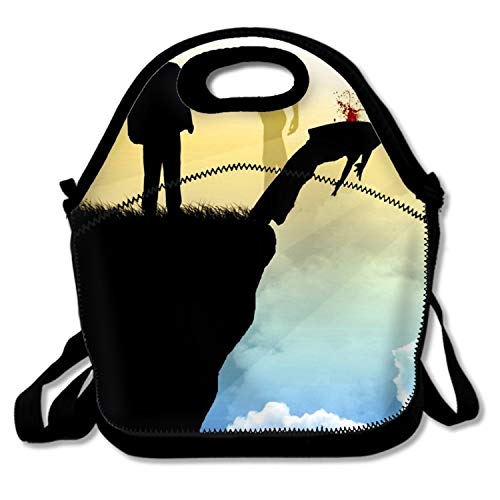 shunshunfeng Dark Emo Lunch Box Insulated Lunch Bag Large Cooler Tote Bag
