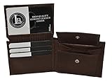 Boys Slim Compact Flap Id and Coin Pocket Bifold Wallet (Dark Brown)