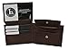 Boys Slim Compact Flap Id and Coin Pocket Bifold Wallet (Dark Brown)