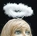 FashionWings (TM) White Marabou Feather Headband Angel Halo for Children and Adults