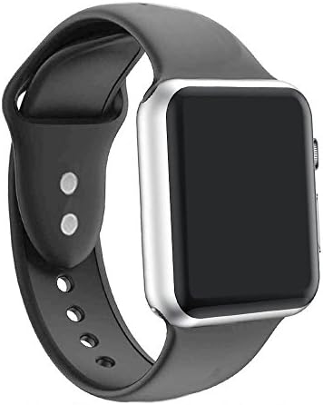 ic6Space Apple Watch Band, Premium Soft Silicone Sports Replacement Strap for Apple Watch (Dark Gray, 42mm-s/m)