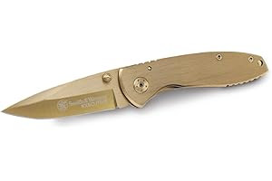 Smith & Wesson Executive CK110GL 6.8in High Carbon S.S. Folding Knife with 2.8in Drop Point Blade and Aluminum Handle for Outdoor, Tactical, Survival and EDC