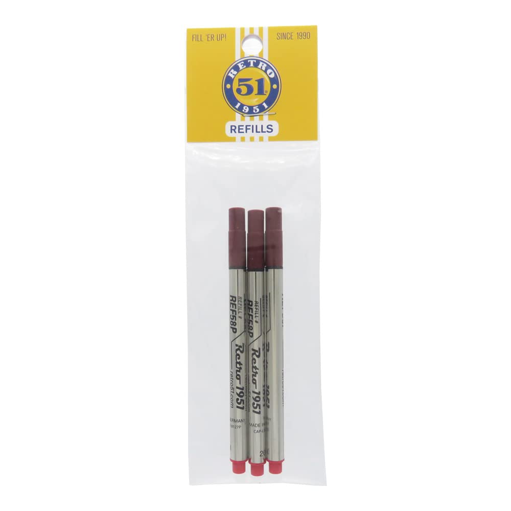 Tornado Rollerball Refills Red 3-Pack
