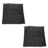 KLOUD City Black Non-Woven Shoe Bag/ Clothes case / Ditty Bag with Drawstring for Travel/Carrying (10 Black)