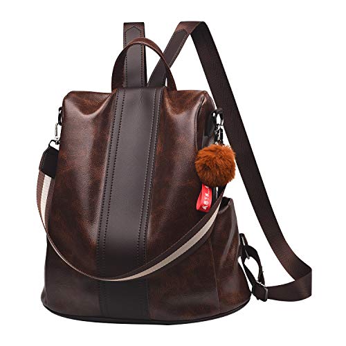 Women Backpack Purse PU Leather Antitheft Backpack Casual Satchel