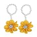 DZT1968® Baby Girl Pearl Chiffon Foot Flower Shoes Barefoot Sandals (Yellow)