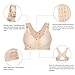 Burvogue Women Post-Surgery Front Closure Brassiere Sports Bra (XL (38B,38C,38D,40A), Beige)