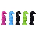 eBoot 5 Pcs Silicone Chewable Pencil Toppers , Therapy Toys, Chewy Tubes, Fidgets, Oral Motor Chew