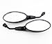 MMG Universal Fit Adjustable Mirror Set, 8mm RH/RH Thread, Flat Black, Motorcycle Scooter (MYKM0064)
