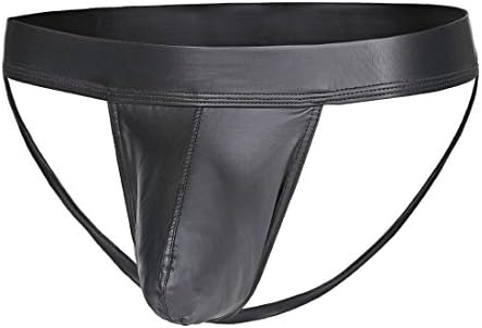 Shengding Mens Underwear Briefs Patent Leather L
