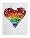LOVE - Rainbow Sea Glass Heart Poster Print. 11x14 Great for Framing. Best Quality Gifts from The Heart Collection. Unique Birthday, Christmas & Valentines Day Gifts for kids, Women & Men