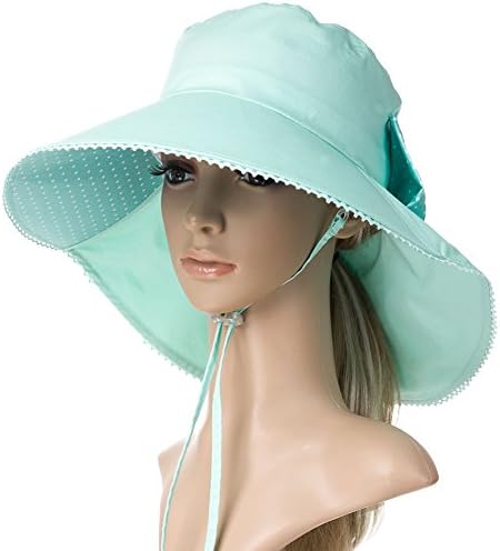 Siggi Summer Ladies UPF 50 Sun Hats Women Wide Brim Packable Neck Protection Chin Strap
