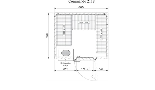 Winware – Foster Commando frío habitación nevera congelador ...