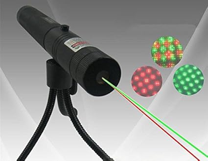 Jakha Plastic High Powered Military Burning Laser Pointer Disco Light 650nm Sd 1000mw 308 Focus Flashlight Lazer Pen, Medium(Green Red and Black)