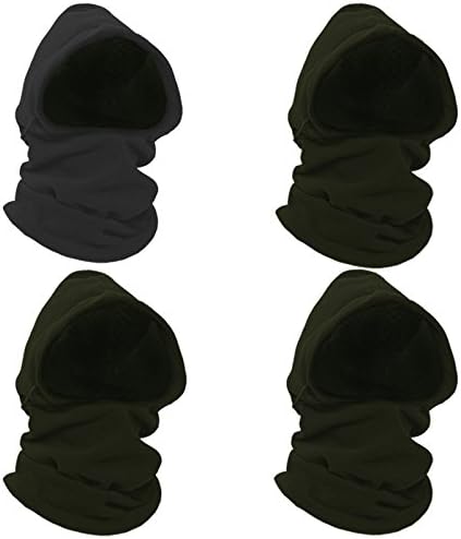 Energym Heavyweight Adjustable Fleece Balaclava, 3 Army Green/1 Grey
