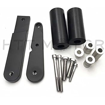 No Cut Frame Slider Crash Protector For 2009 2010 2011 Kawasaki Ninja 650 Ex650 650R Black
