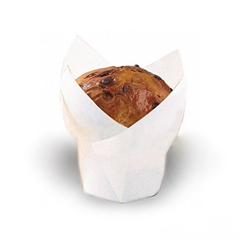 Click Here to See More Images PackNWood 209CPST3B Tulips White Silicone Baking Cup - 3 oz - : 1.8