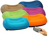 Trekology Ultralight Inflating Travel / Camping Pillows - Compressible, Compact, Inflatable, Comfortable, Ergonomic Pillow for Neck & Lumber Support and a Good Night Sleep while Camp, Backpacking