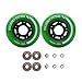 Rollerex VXT500 RipStik/Inline Skate Wheels (2-pack w/bearings, spacers and washers) (Use on Hockey Roller Blades) - Can Be Used As RipStik Caster Board Wheel Replacements