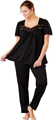 Only Necessities Women's Plus Size Silky 2-Piece Pajama Set